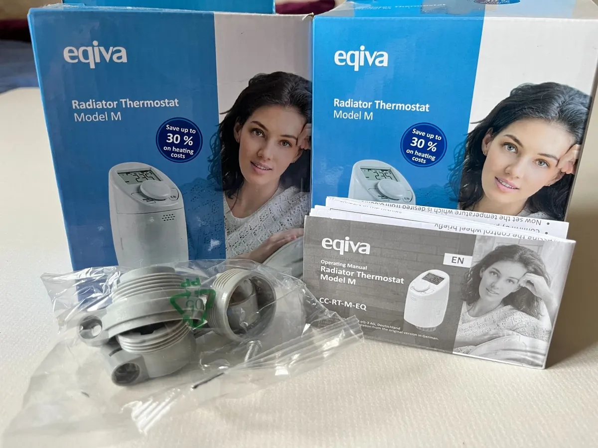 7x eqiva Model M Digital Radiator Thermostats - Image 1