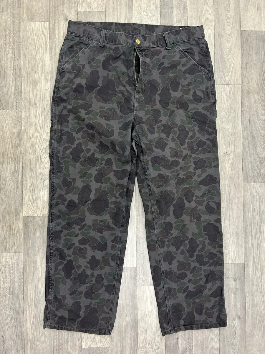 Carhartt Duck Camo Canvas Carpenter Pants XL - Image 1