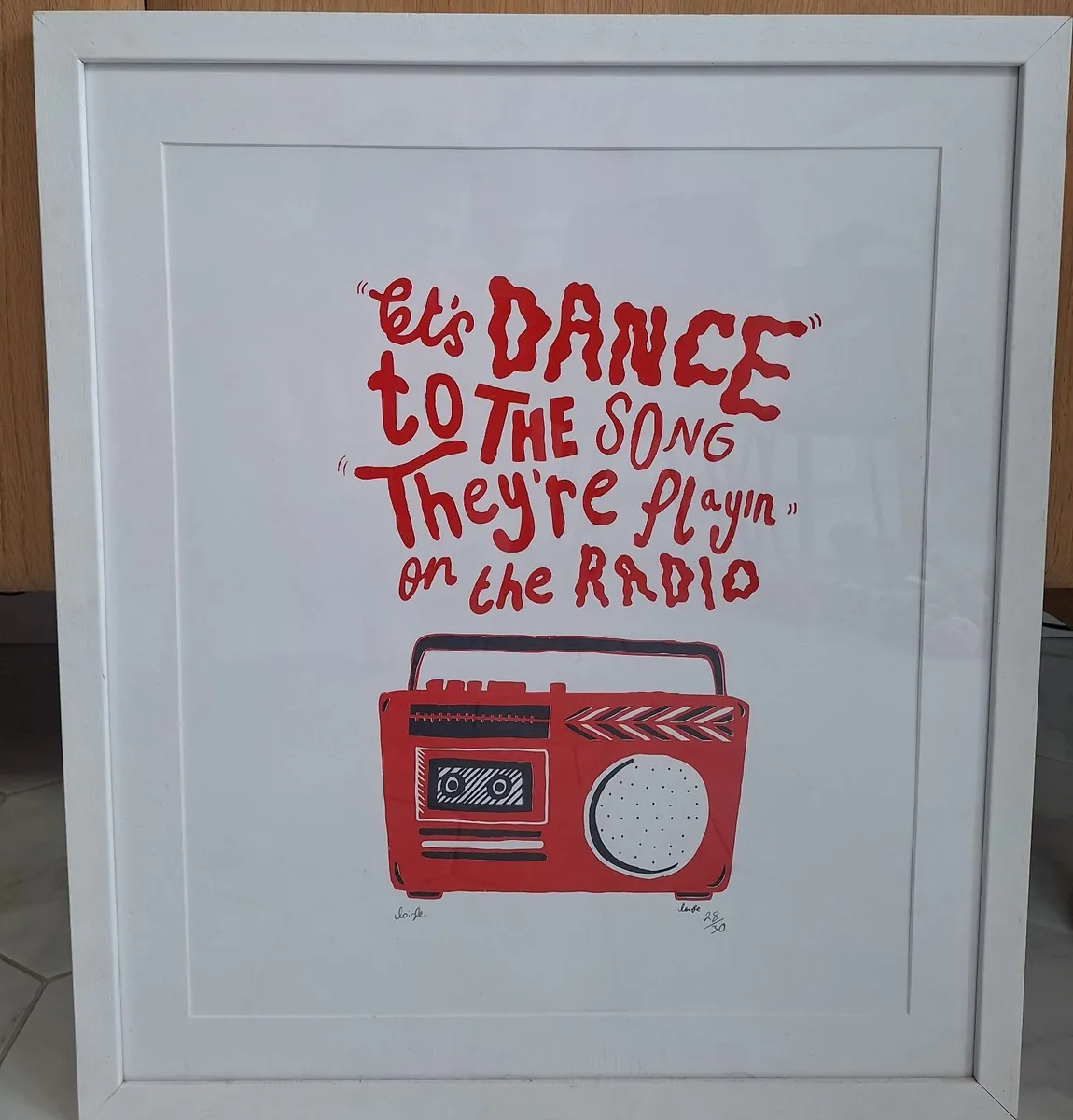 Framed Bowie Print - Image 1