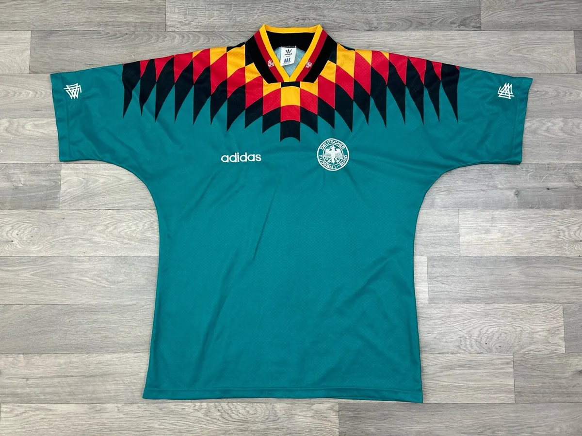 Vintage 1994 Adidas Germany Away Jersey Shirt M - Image 1