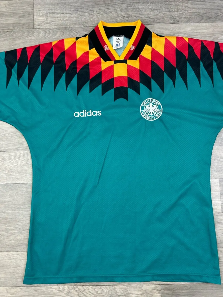 Vintage 1994 Adidas Germany Away Jersey Shirt M - Image 2