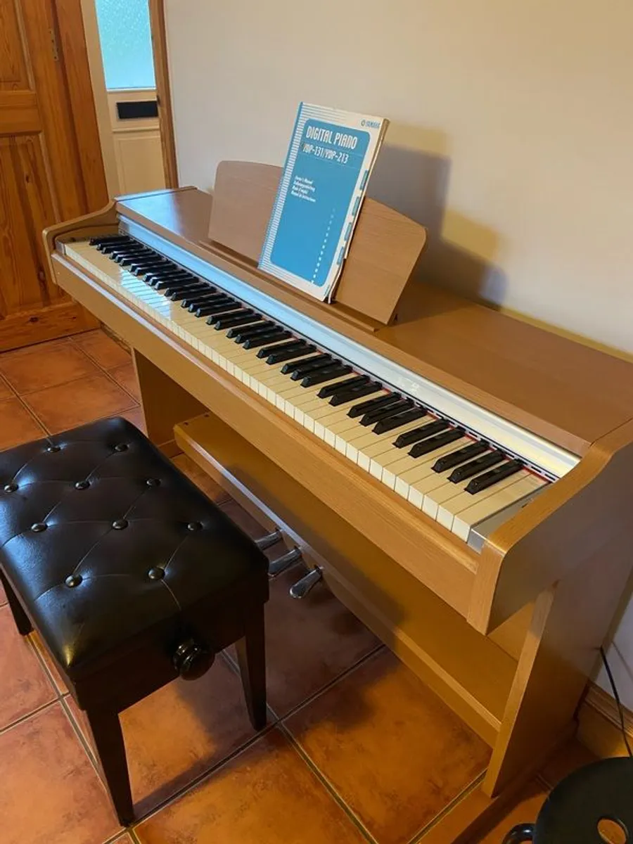 Yamaha piano and stool - Image 1