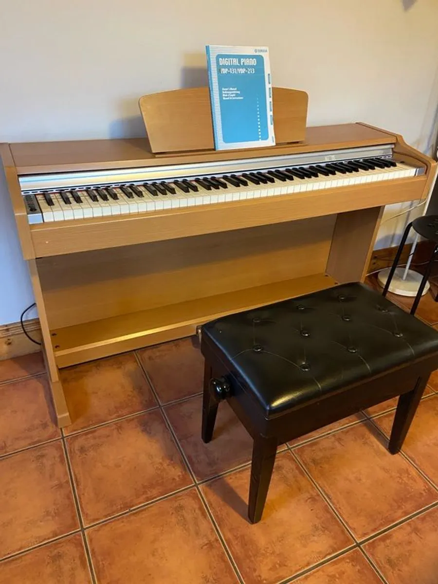 Yamaha piano and stool - Image 3