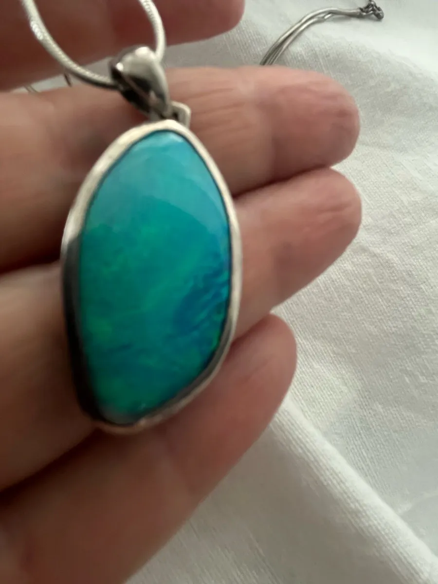Australian Opal pendant- sterling silver - Image 1