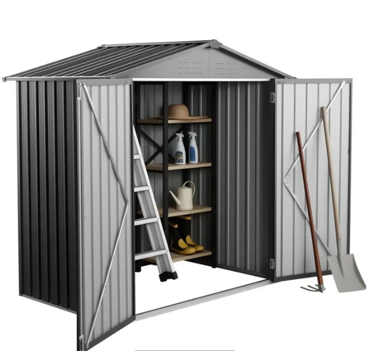Metal Shed With Wide  Double Doors - Image 2