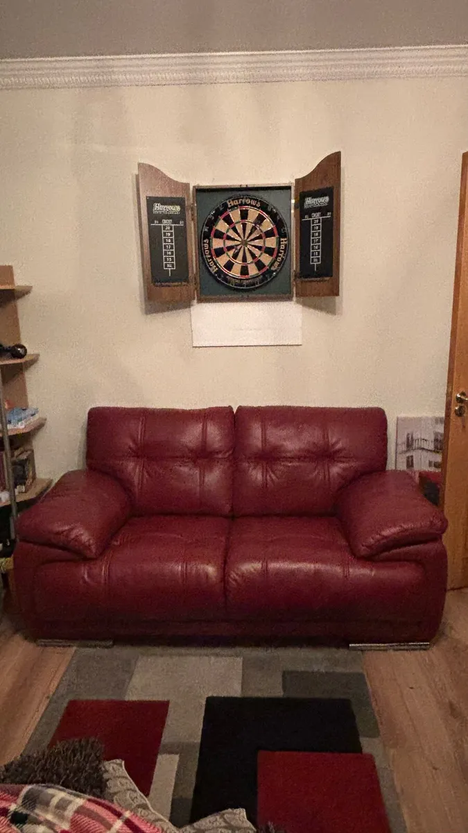2 Seater Leather Couch - Image 1