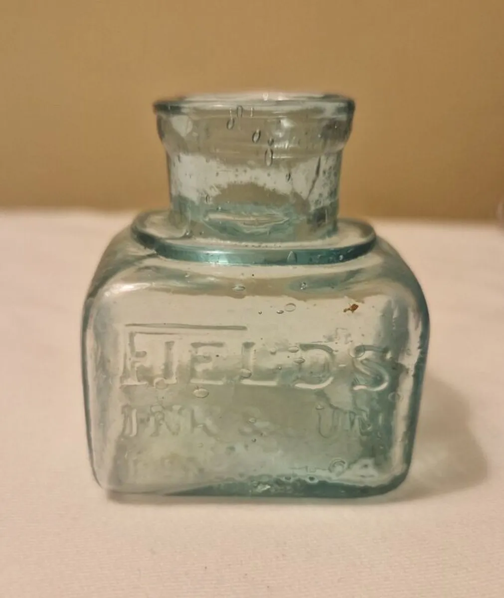 Rare 1918 Antique "Fields" Ink & Gum Set + Full Vintage Parker Quink - Image 3
