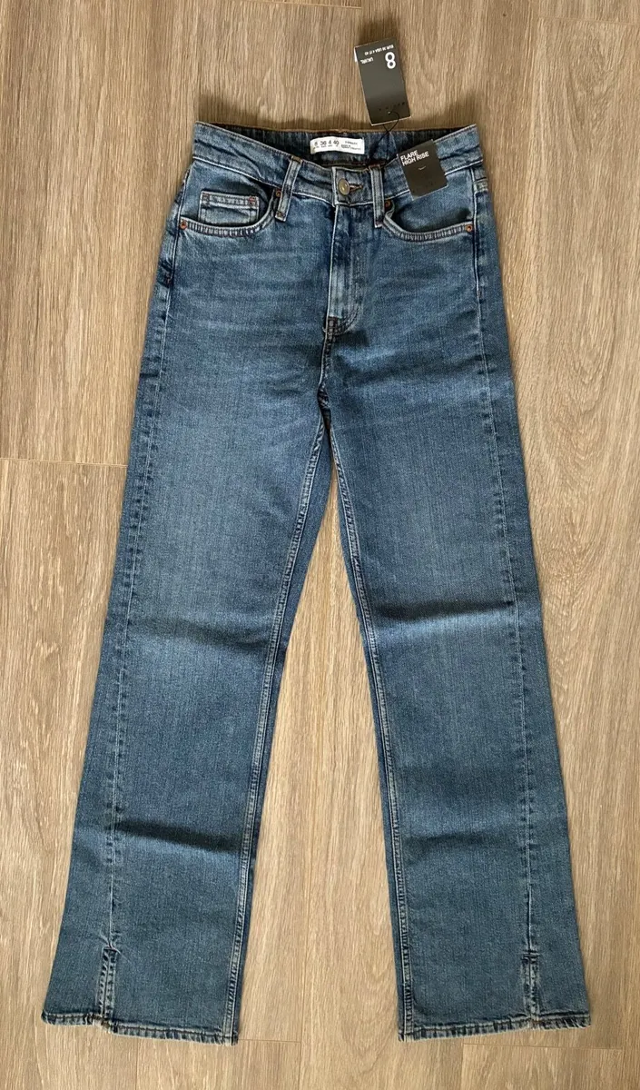 New Blue High Rise Flare Jeans: Size 8
