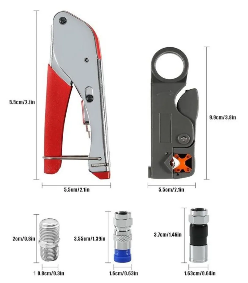 Coax Cable Crimper /Coaxial Cable Compression Tool - Image 2
