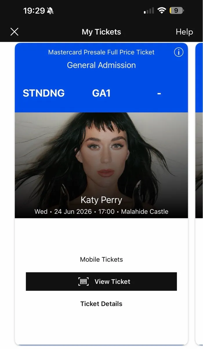 X1 Katy Perry Tickets