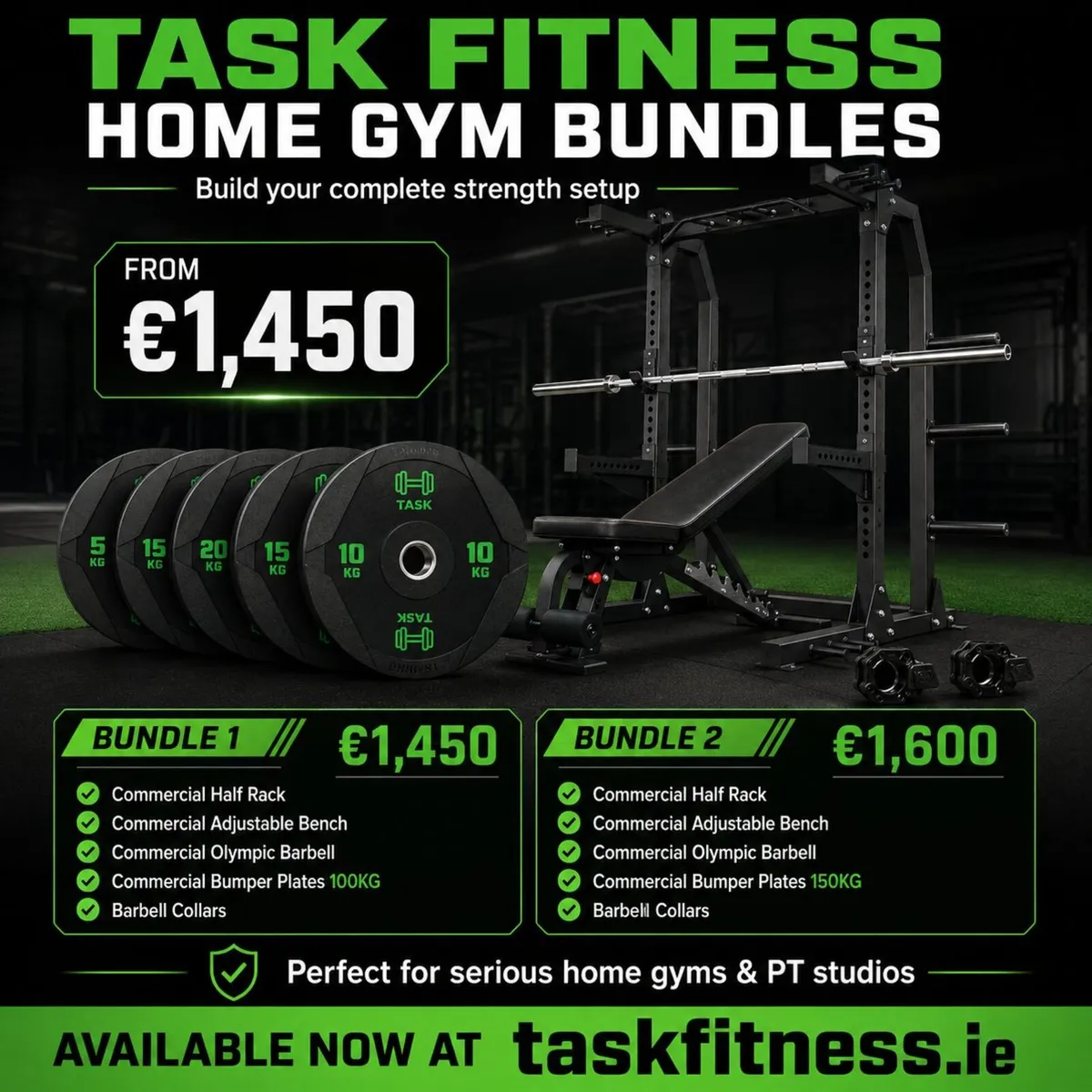 Complete Commercial-Grade Home Gym Bundle €1450