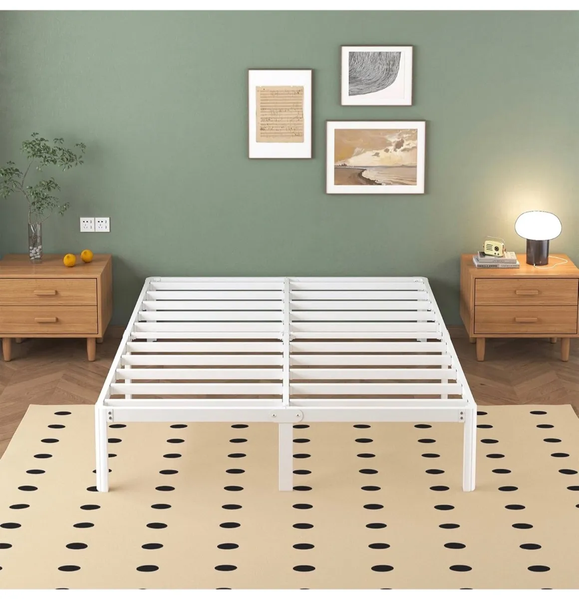 White King Bed Frame, 5ft with Rounded Corner Legs - Image 4