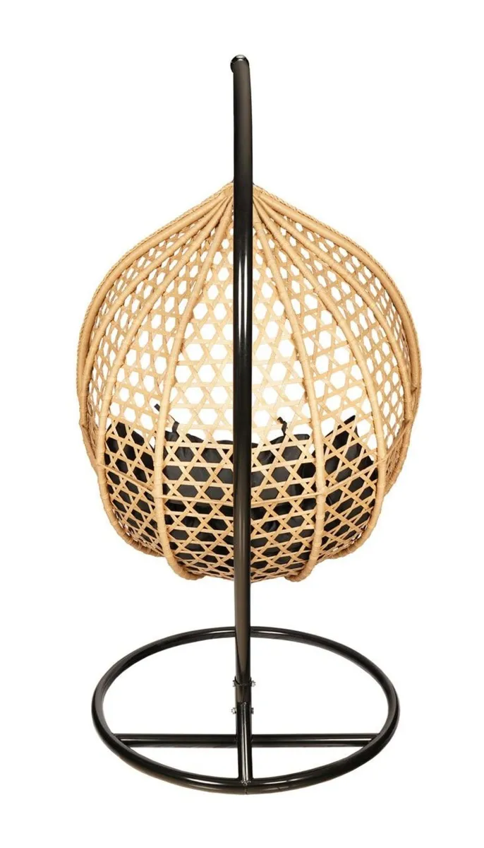 Tropikal Hanging Egg Chair – Natural Rattan - Image 2