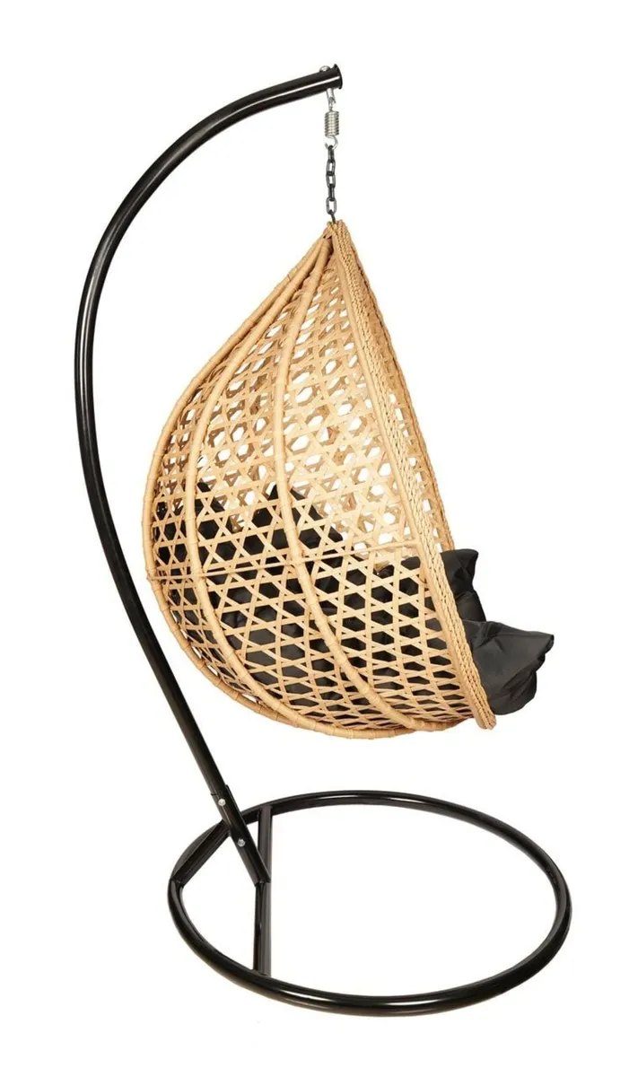 Tropikal Hanging Egg Chair – Natural Rattan - Image 3