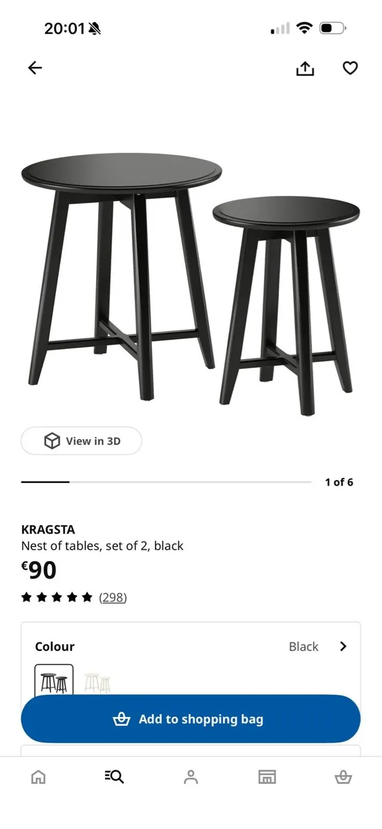 IKEA Kragsta Nest of Tables, Set of 2, Green - Image 4