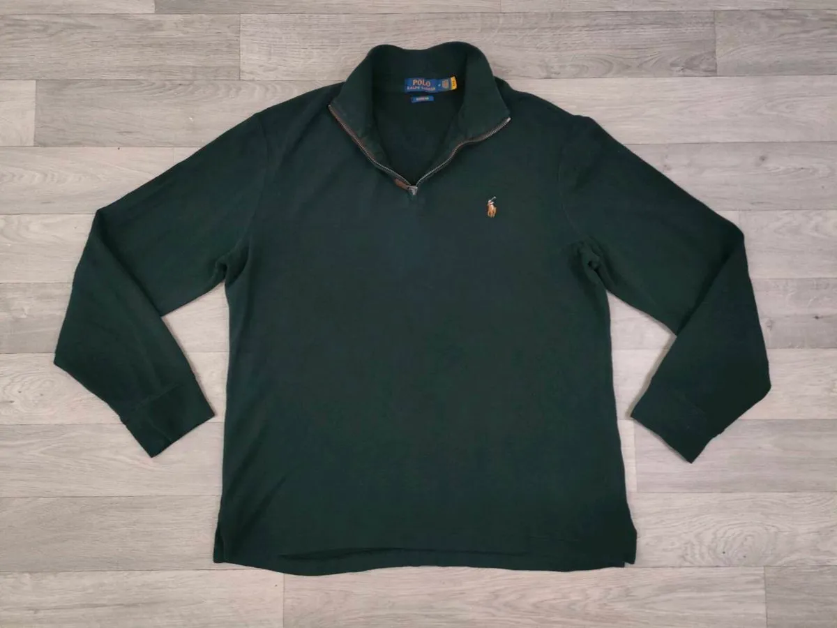 Polo Ralph Lauren Half Zip Jumper Mens Medium - Image 1