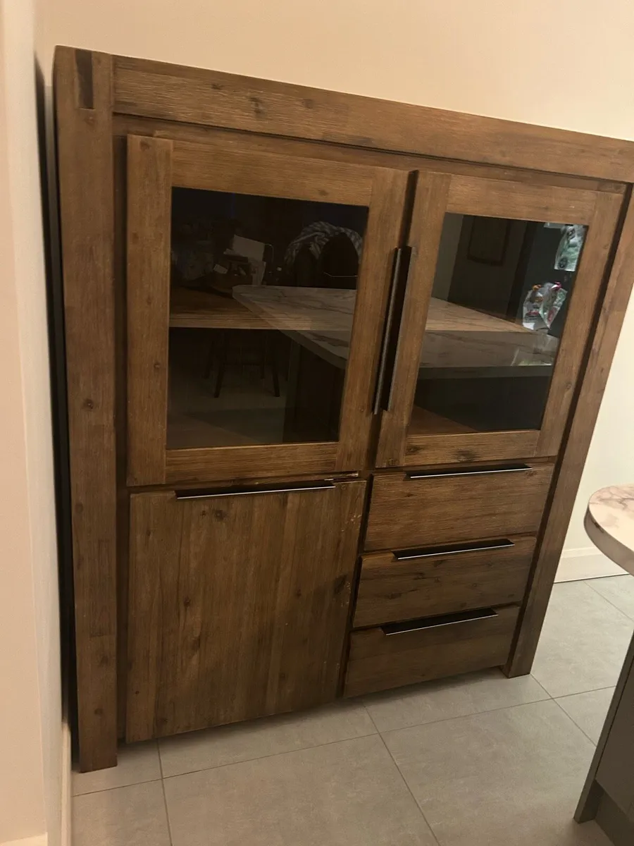 Solid Acacia Wood Kitchen Dresser - Image 1