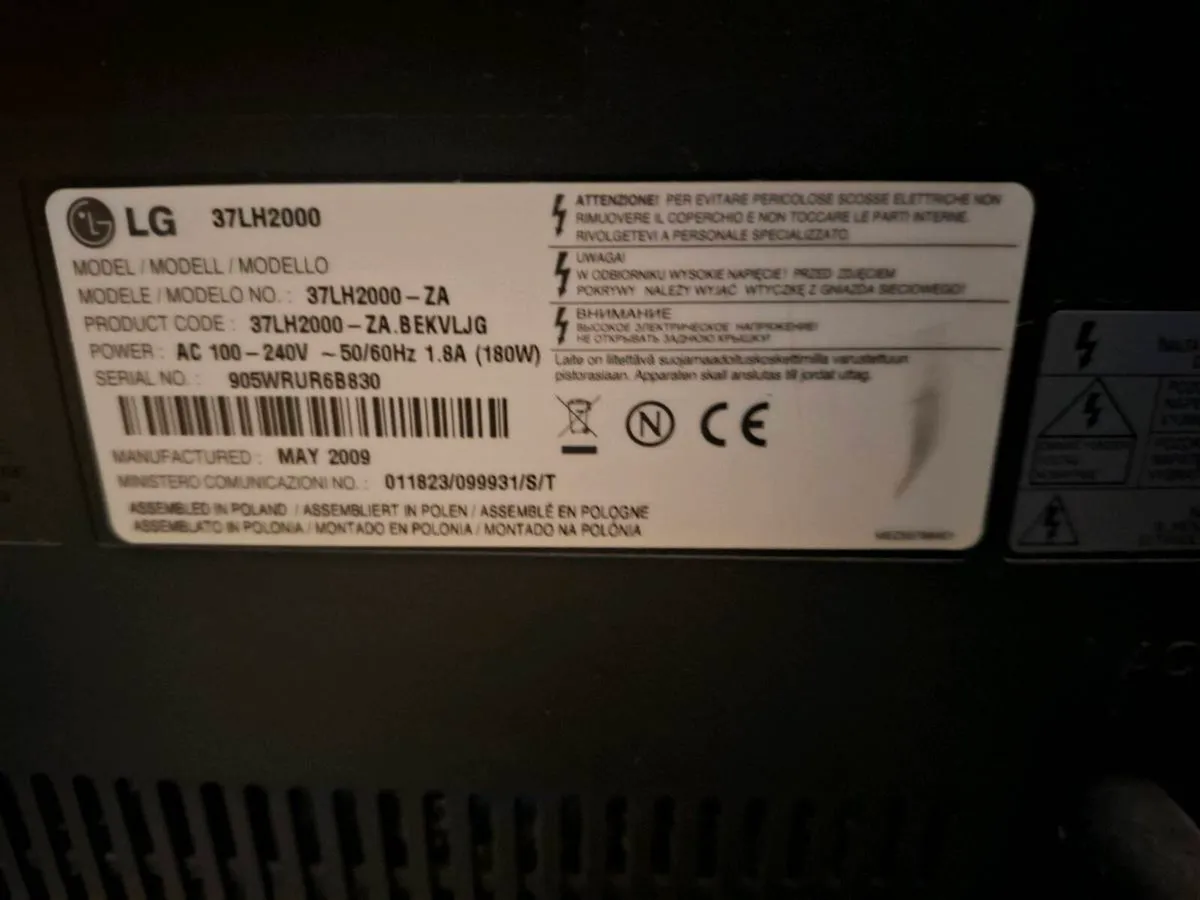 LG 37" TV - Image 4