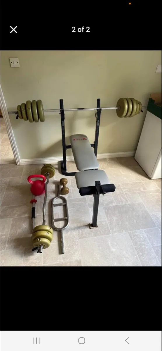 Weight bench.