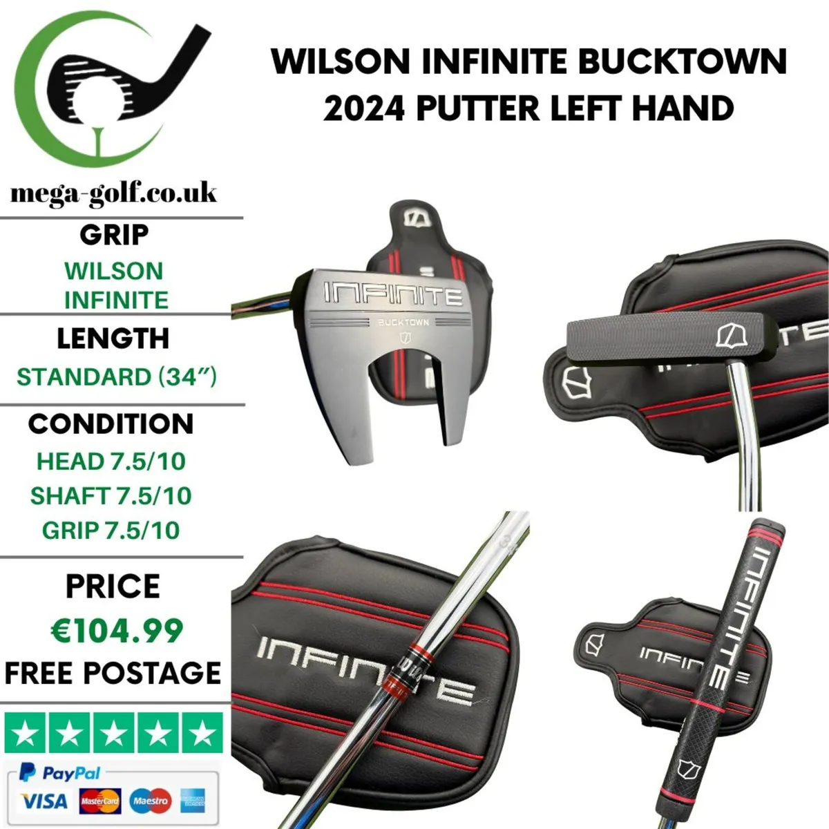 Wilson Infinite Bucktown 2024 Putter / 34'' - Image 1