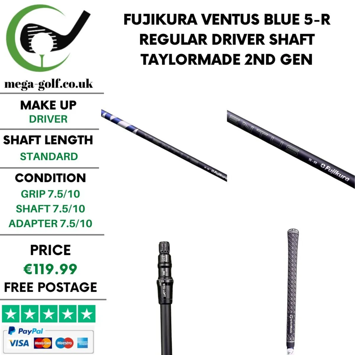 Fujikura Ventus Blue 5-R Regular Driver Shaft - Image 1