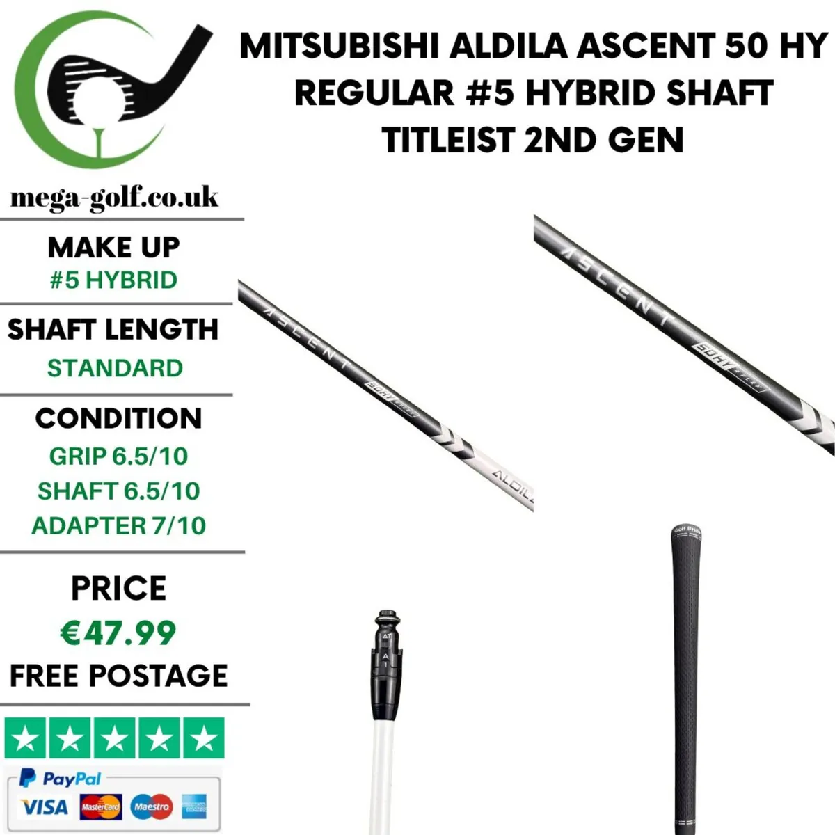Mitsubishi Aldila Ascent 50 HY Regular #5 Hybrid - Image 1