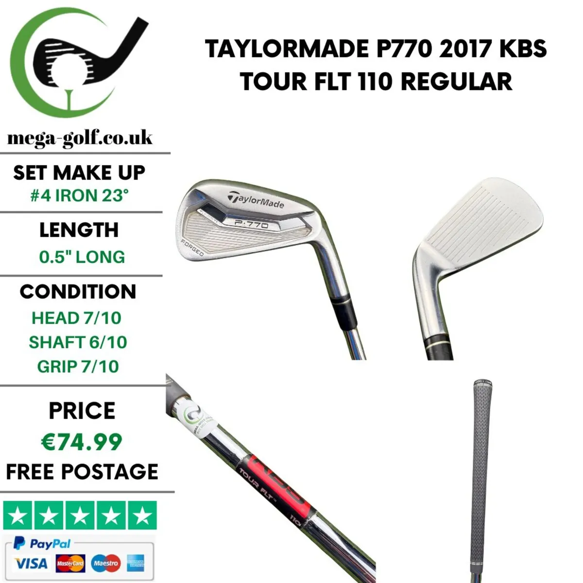 Taylormade P770 2017 #4 Iron 23° / Regular - Image 1