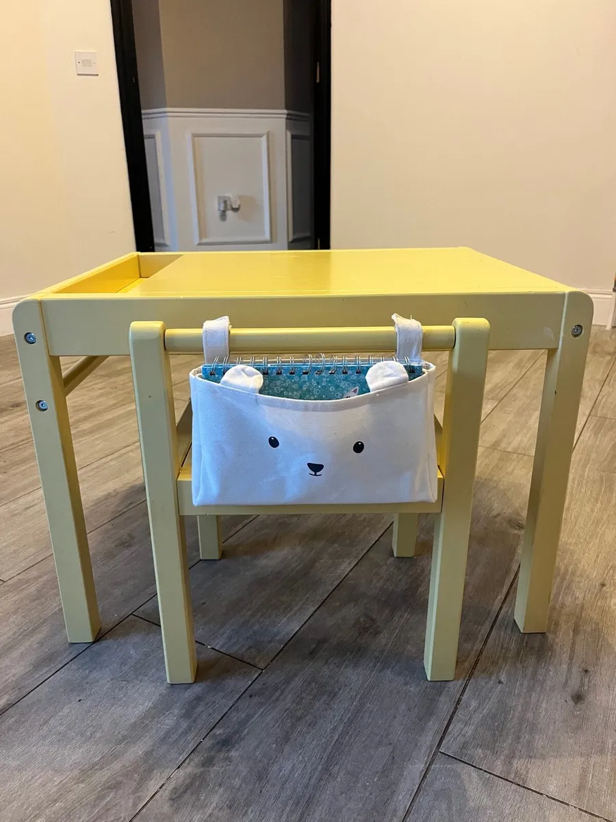 Kids table, chair & storage pouch - Image 2