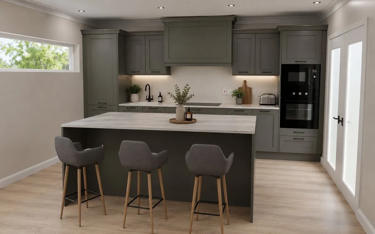 Kitchen Solid Ash Painted - New 1 only - Image 2