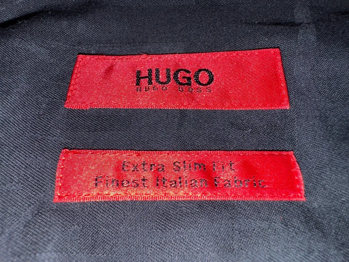 HUGO Boss Extra Slim Fit Black Shirt - Image 2