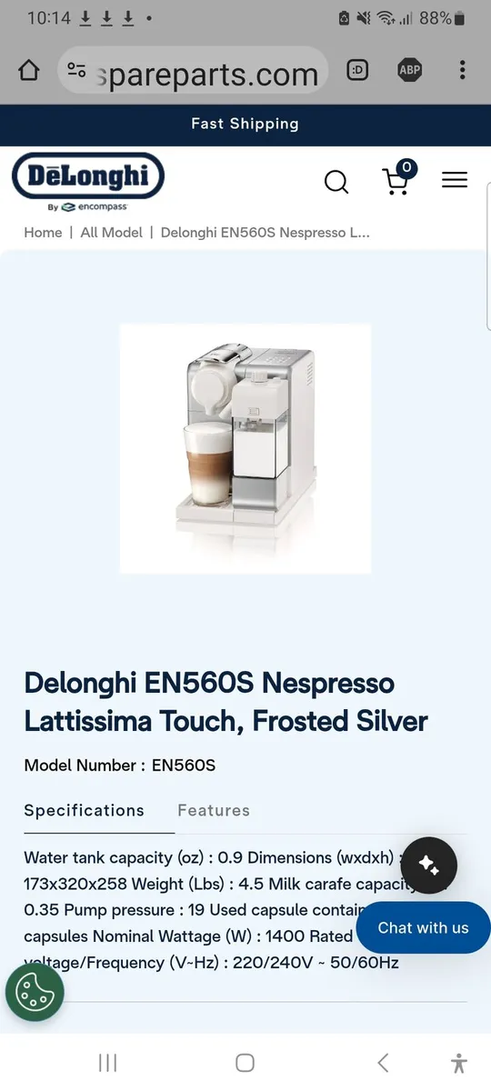 De Longhi EN550.S Nespresso Lattissima Touch Coffe - Image 3