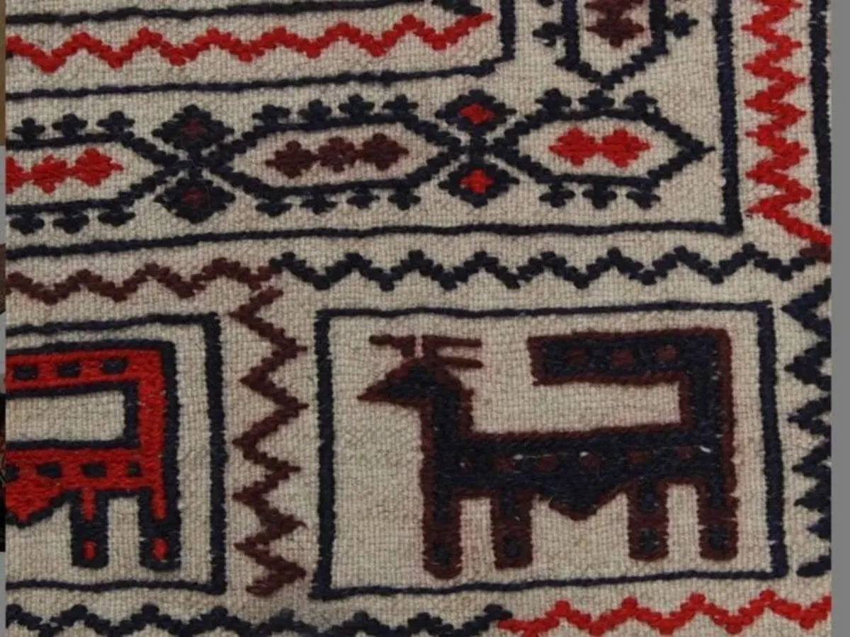 Authentic Wool Kilim Rug Afghan Tribal Design - Image 4