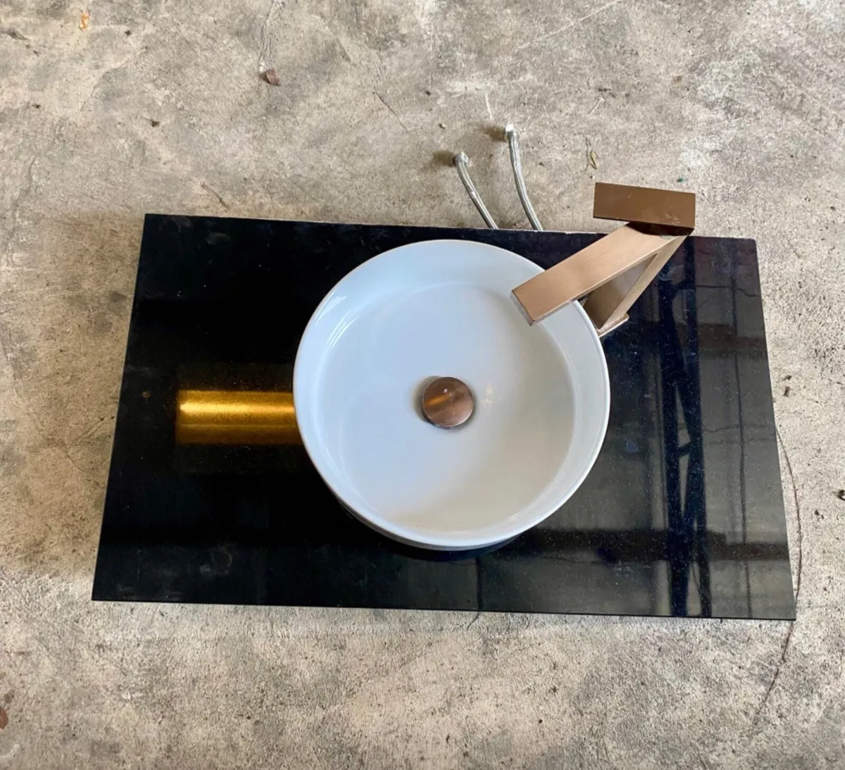 Marble top basin