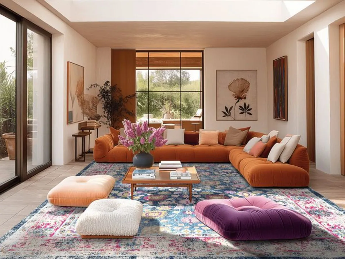 Square Rug Vibrant Turkish 200 x 200 cm - Image 2