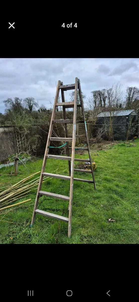 Professional Wooden Painters Ladders – 8ft & 10ft - Image 2