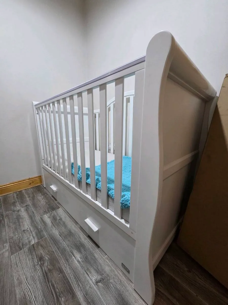 Sleigh Cot Bed OSLO Br Baby - Image 3