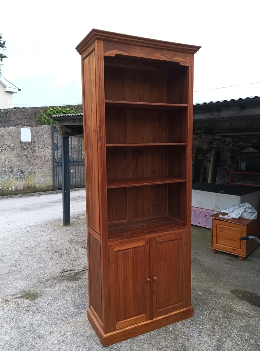 Solid teak display cabinet / bookshelf - Image 2