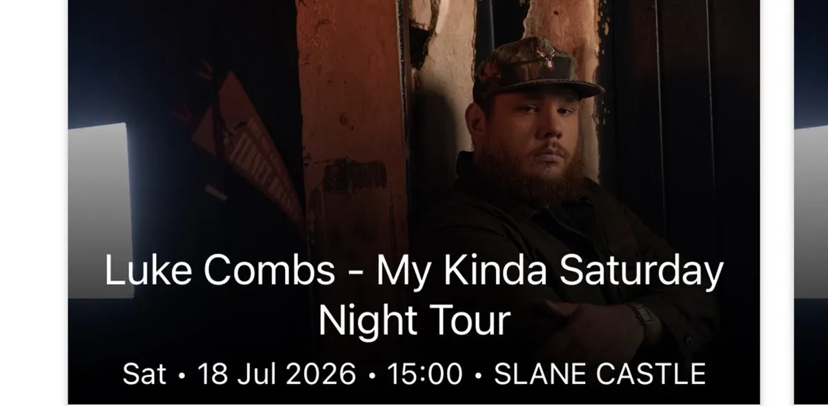 Luke combs concert tickets 18th of July Saturday