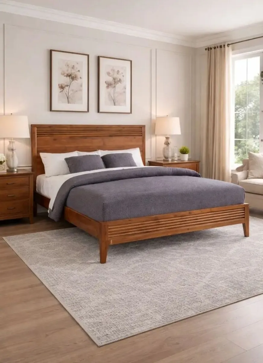 Francesca Walnut Bedframe - Image 1