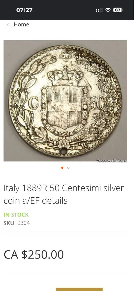 Silver coin 50 Cèntimos - Image 4