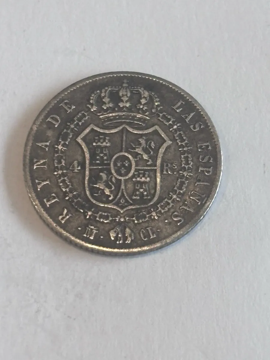 Silver coin 4 Reales - Image 3