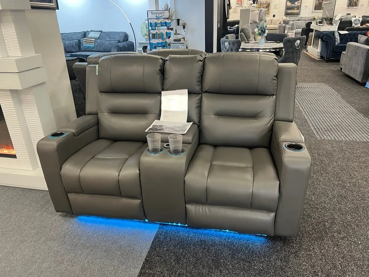 Titan Electric Leather Recliner Sofa Set - Image 2