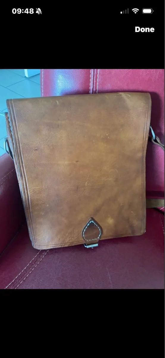 Vintage Leather Satchel - Image 1