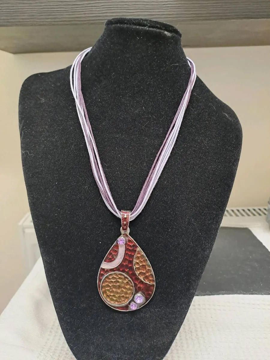 Statement Teardrop Pendant Necklace - Image 1