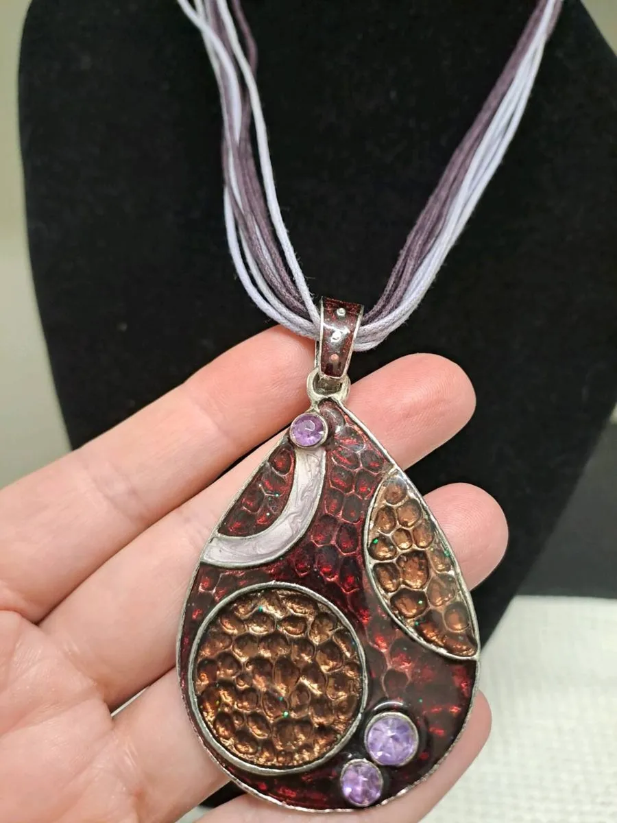 Statement Teardrop Pendant Necklace - Image 2
