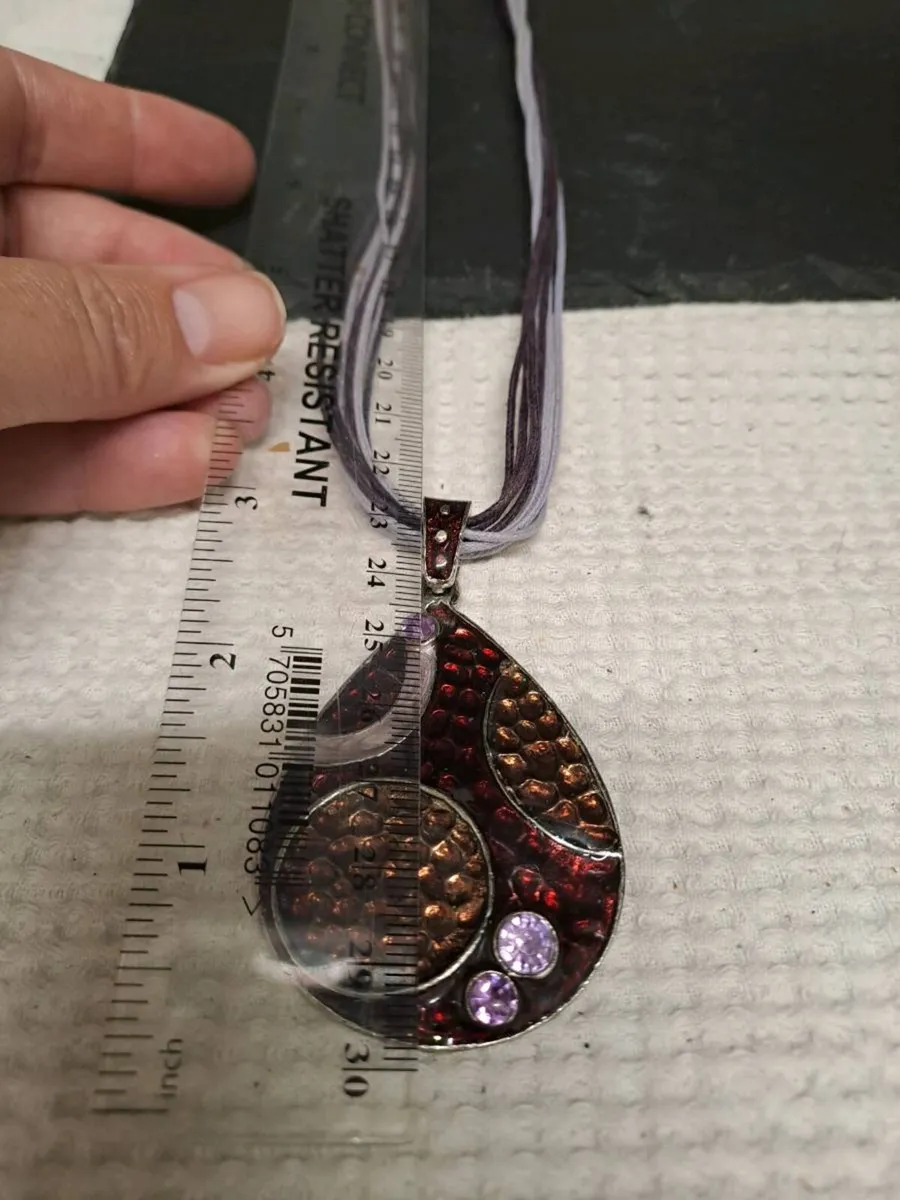 Statement Teardrop Pendant Necklace - Image 4
