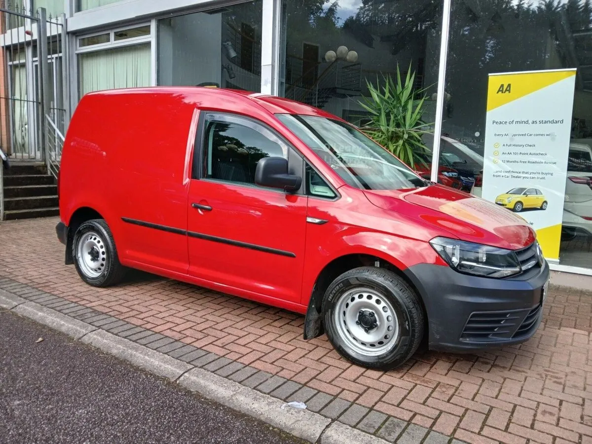 Volkswagen Caddy Van 2.0 TDi, Red, 1 Owner. - Image 1