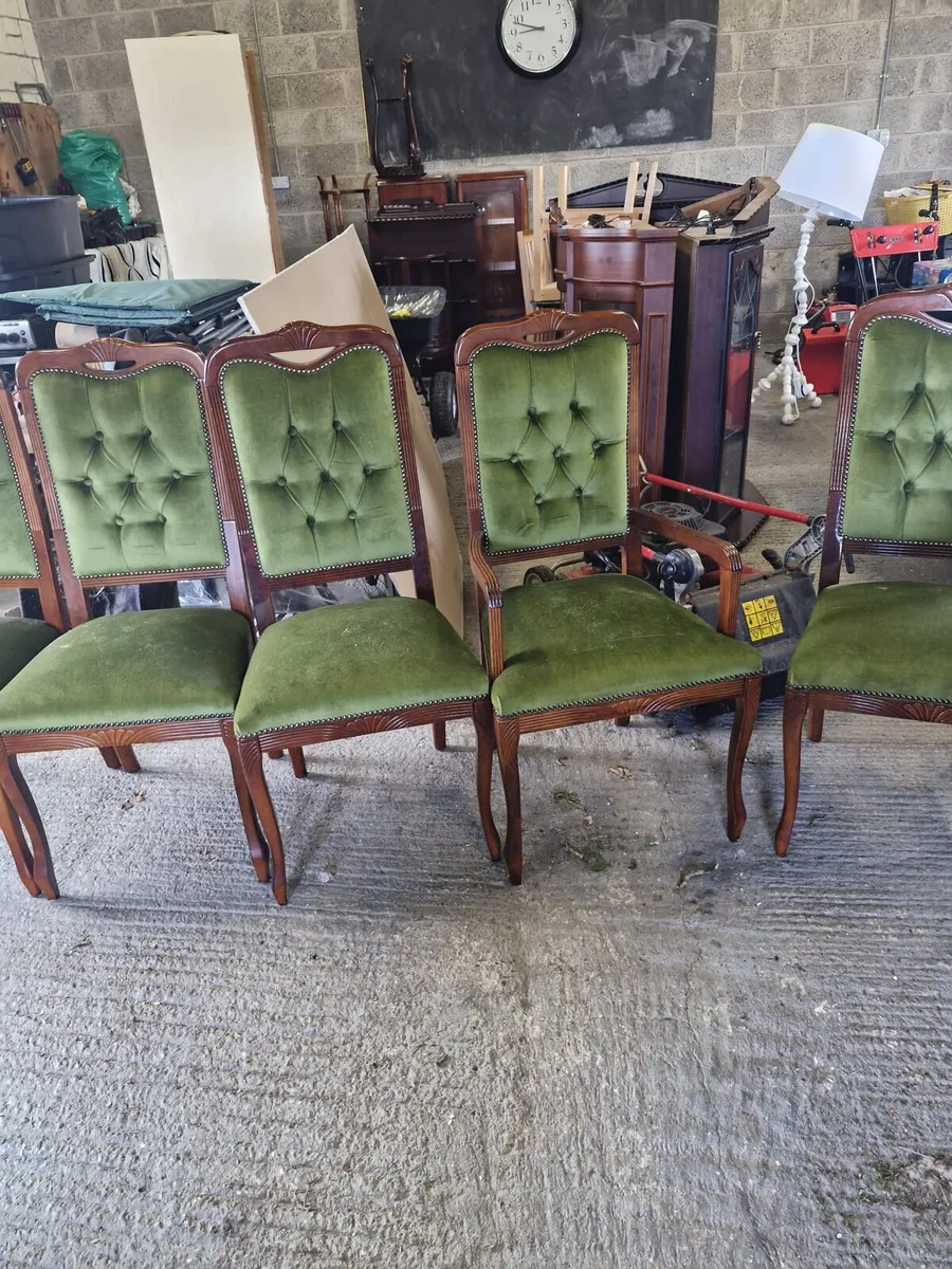 Kitchen table with eight chairs - Image 2