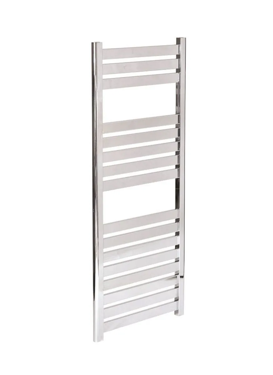 ASHTON Heated Towel Rail Brushed Nickel - Image 1