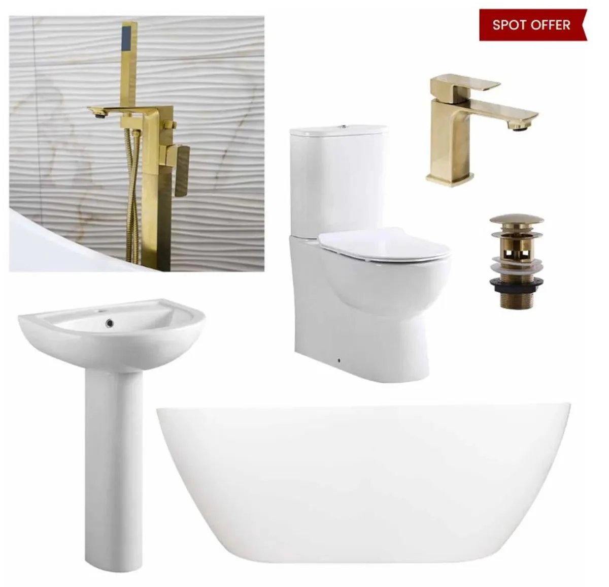 Bathshack - Brass Freestanding Bath Suite €1395!